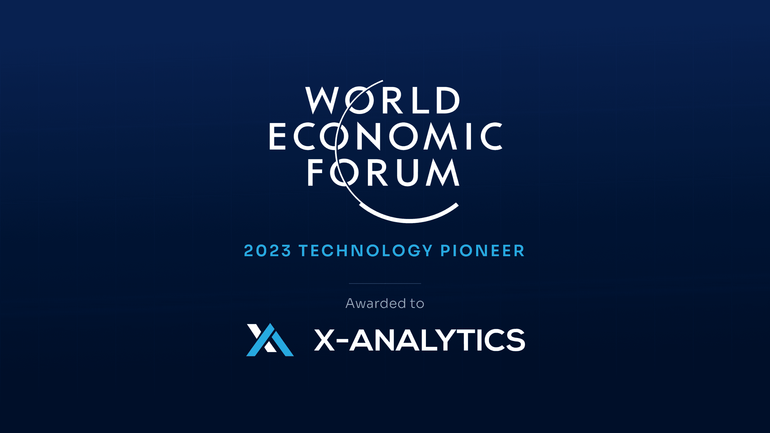 X-Analytics Awarded as 2023 Technology Pioneer by World Economic Forum
